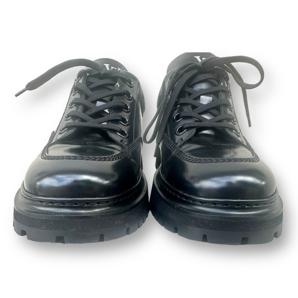 LOUIS VUITTON MEN SIZE 8.5 Abbesses black Derby EXCELLENT CONDITION - Picture 3 of 10